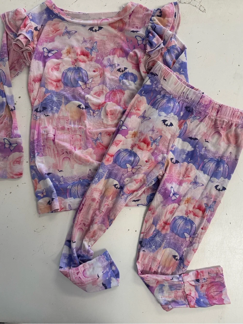 Bums & Roses Pink Halloween Pajamas Romeo and Ghouliet 2
